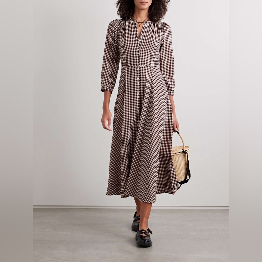 Doen Madelaine Delphine plaid, Checked / Gingham/ Organic Cotton Dress Multi XXS